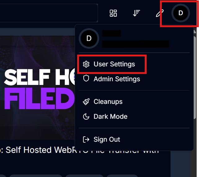 User Settings